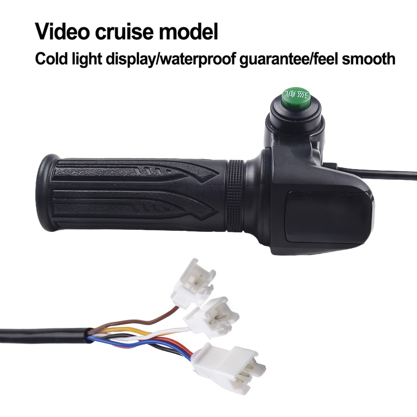 EBike Throttle Grip with 5 Pin Interface and Real time Voltage Display