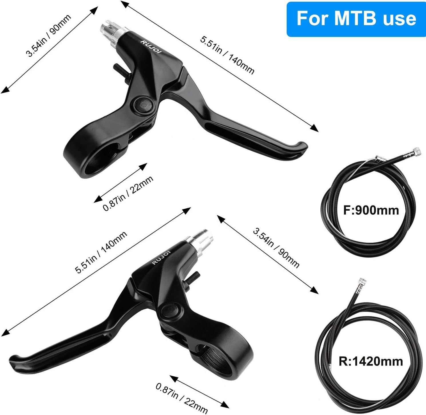 Bike Disc Brake Kit, Aluminum Front and Rear Caliper, Full Aluminum Alloy Bicycl