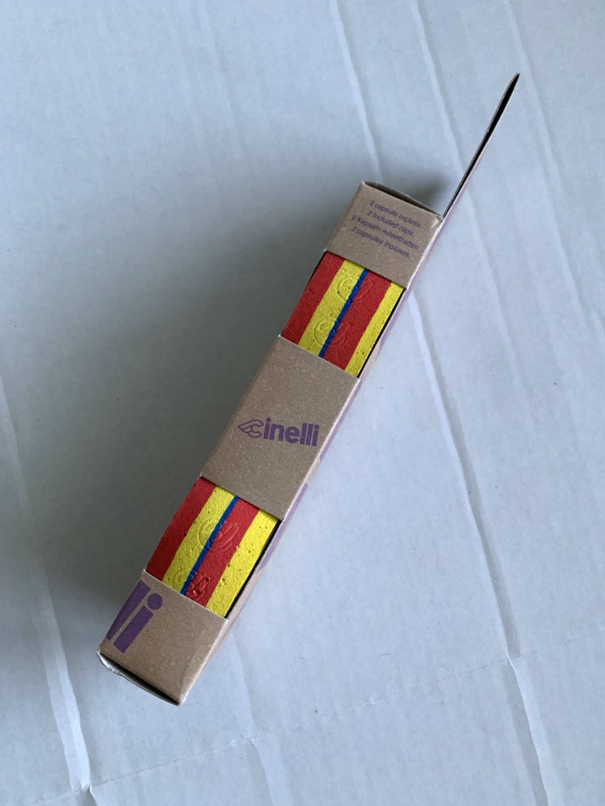 Cinelli Cork Ribbon Bar Tape – Yellow Red Blue Stripe