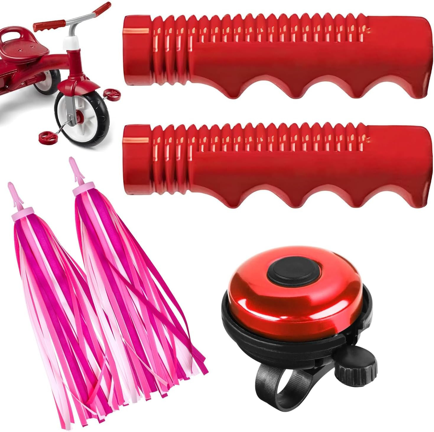 Grips Compatible with Radio Flyer Tricycle, 3/4 Inch Bicycle Grip, Kids Non-Slip