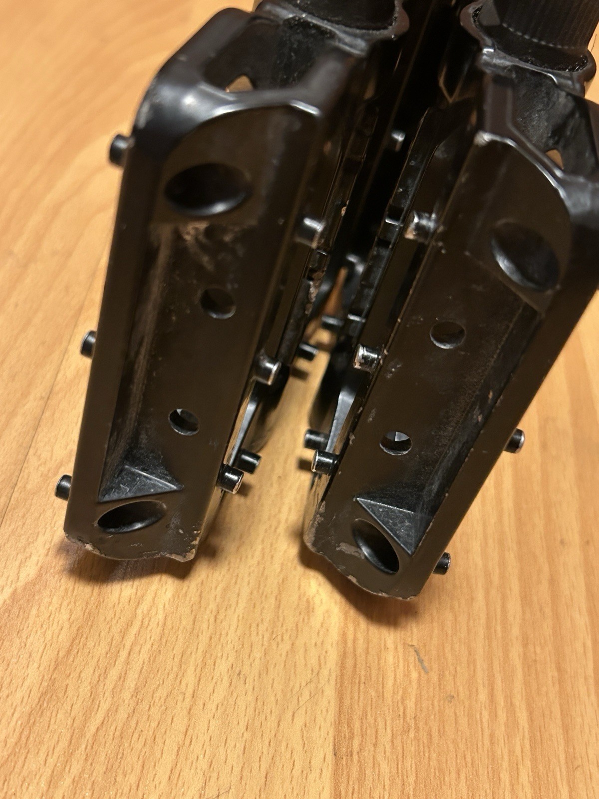 KONA Flat Platform Pedals Alloy Black BMX MTB Jackshit Wah Wah 9/16” CrMo Axle