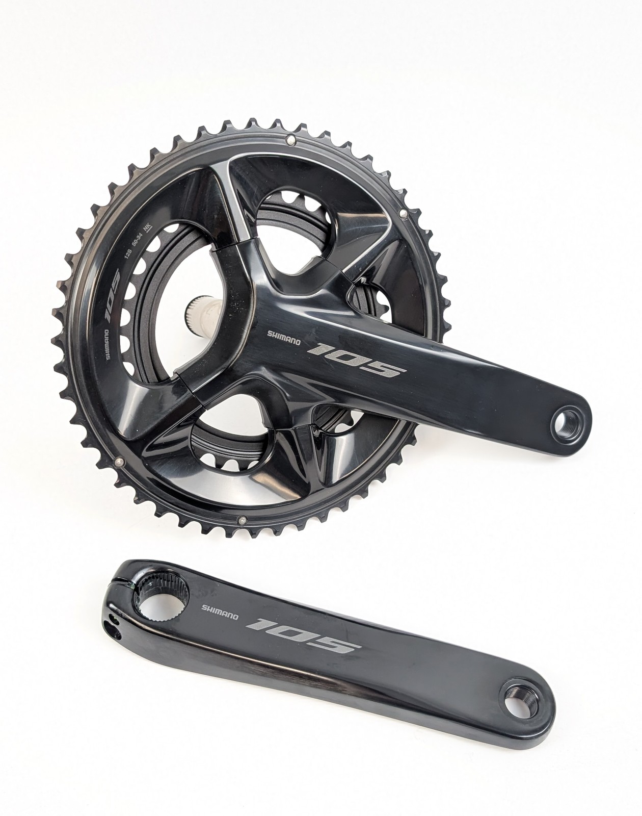 Shimano 105 FC-R7100 Crankset 12-Speed 165mm 50/34T Double Hollowtech II Black