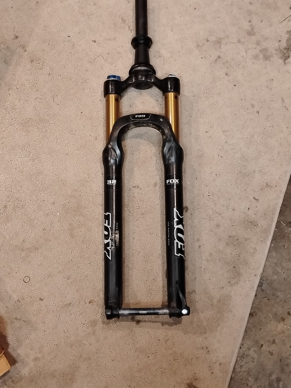 Fox 32 F29 Factory Kashima RLC G2 Fork 29” Tapered Disc 190mm Steerer Thru Axle