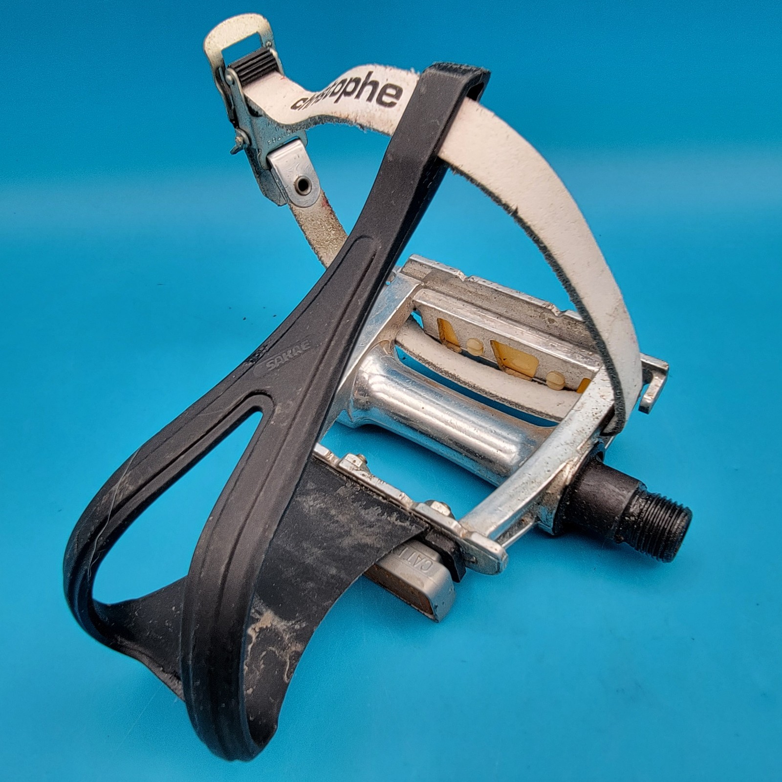 SR SP-250 Toe Clip & Strap Bike Pedals Sakae Cages Christophe Straps Fixie e4