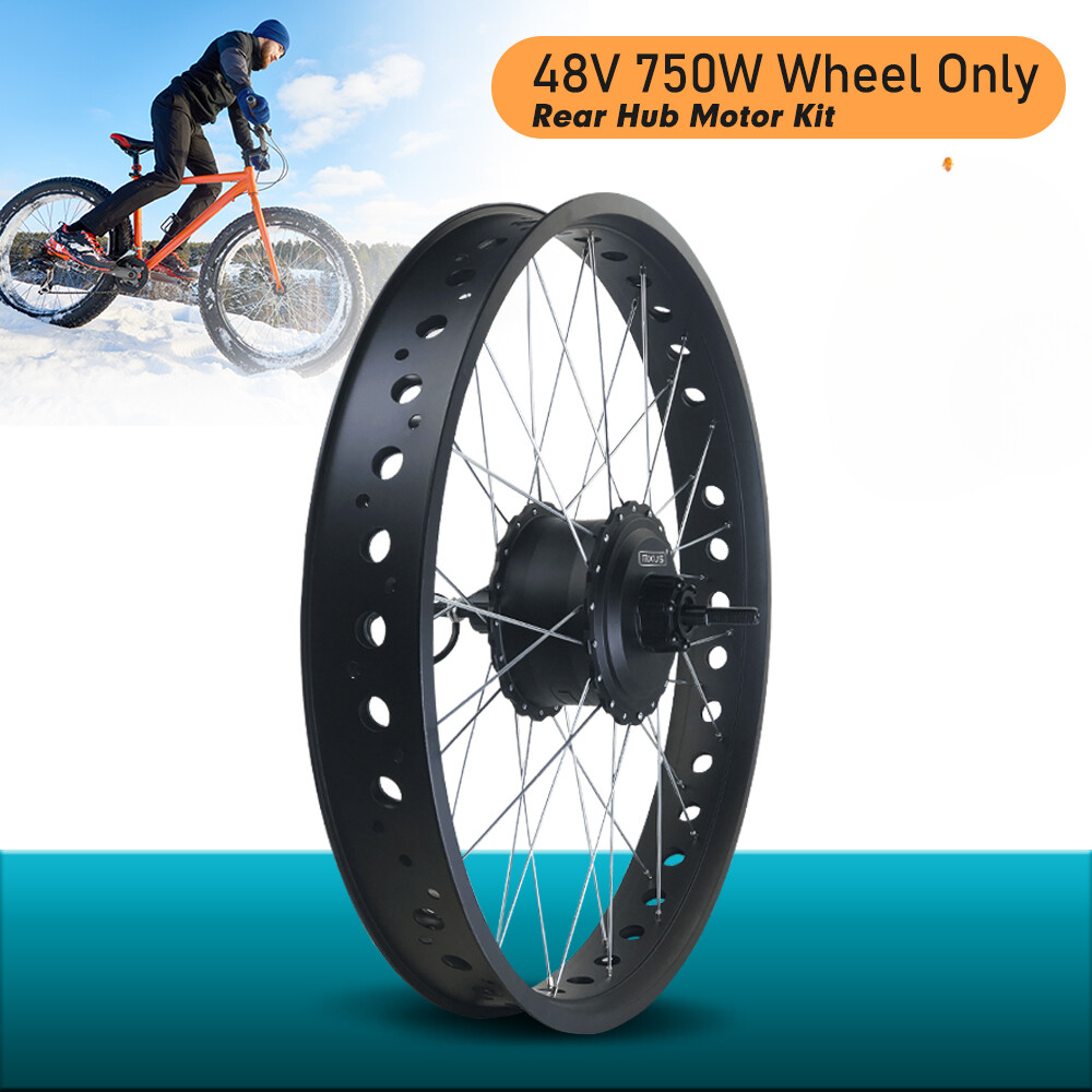 48V 750W 20 24 26er Snow E-bike Fat Brushless Front/Rear Hub Motor Dropout 170mm