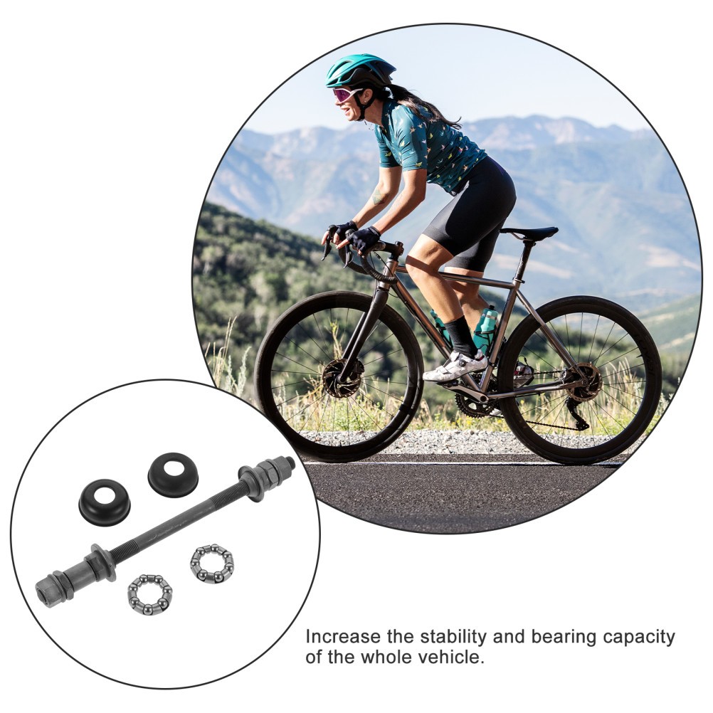 1Sets Highstrength Metal Rear Hub Axle Grey Bike Replacement Mountain