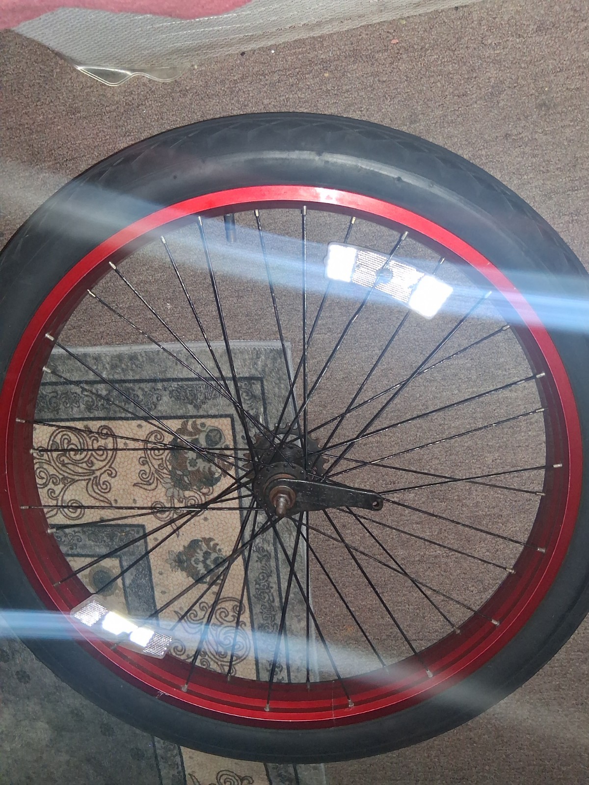 26″ X 3.0 75MM REAR FAT TIRE ALUMINUM RIM CRUISER BRAKE WITH TIRE/Tube 3.45″