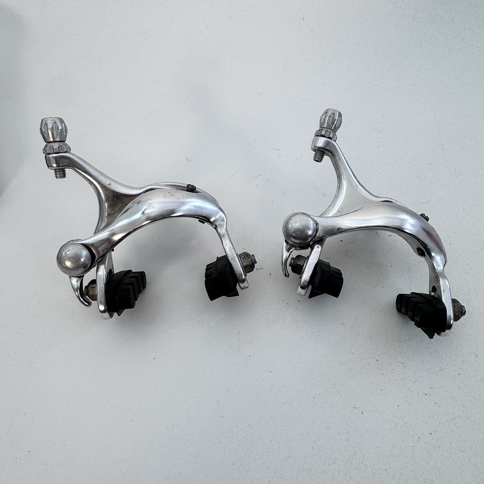 Vintage Brake Caliper Set Side Pull Dual Pivot Recessed 00s Road Silver A16