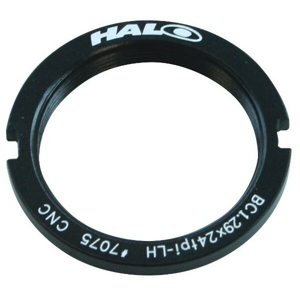 Halo Alloy Track Lockring 1.29″ x 24 tpi BLACK for Fixed Gear Cog Bicycle