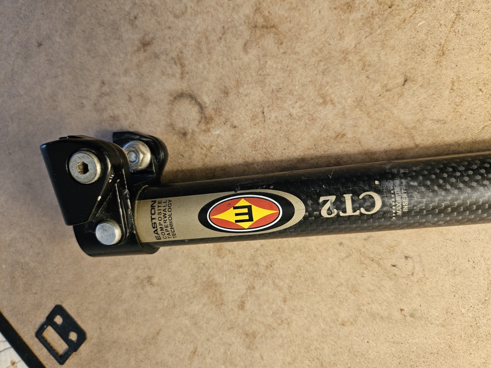 Vintage Easton CT2 Cabon Fiber 27.2 Seatpost 270mm Length!