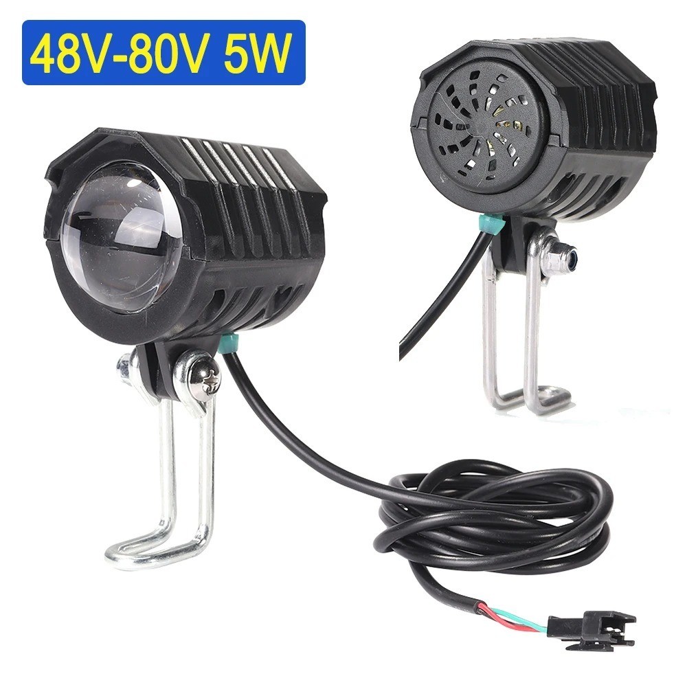 1PC 2 in 1 Headlight Front Light Led Lamp Horn for Bicycle E-Bike Electric US++