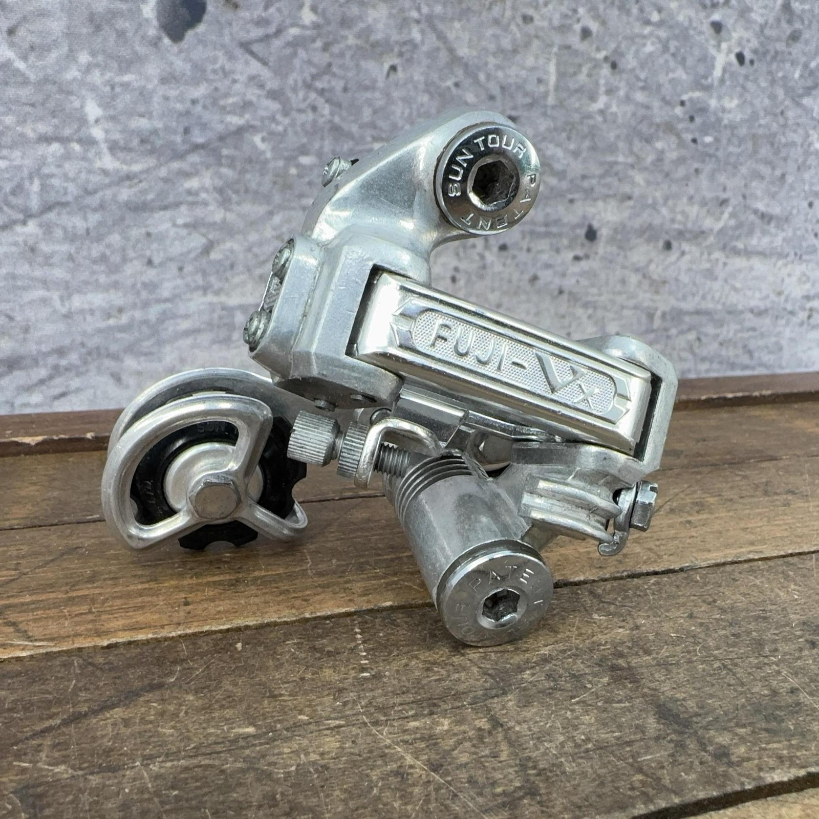 Vintage SunTour Fuji VX Rear Derailleur Long Cage Hanger Silver Japan Road Bike