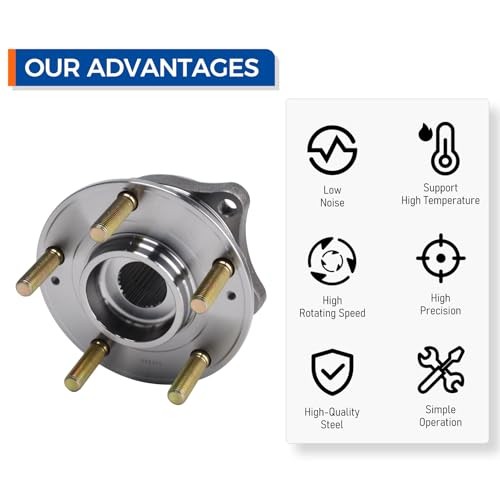 513266 Pair of 2 Front or Rear AWD Wheel Hub Bearing Assembly Compatible with