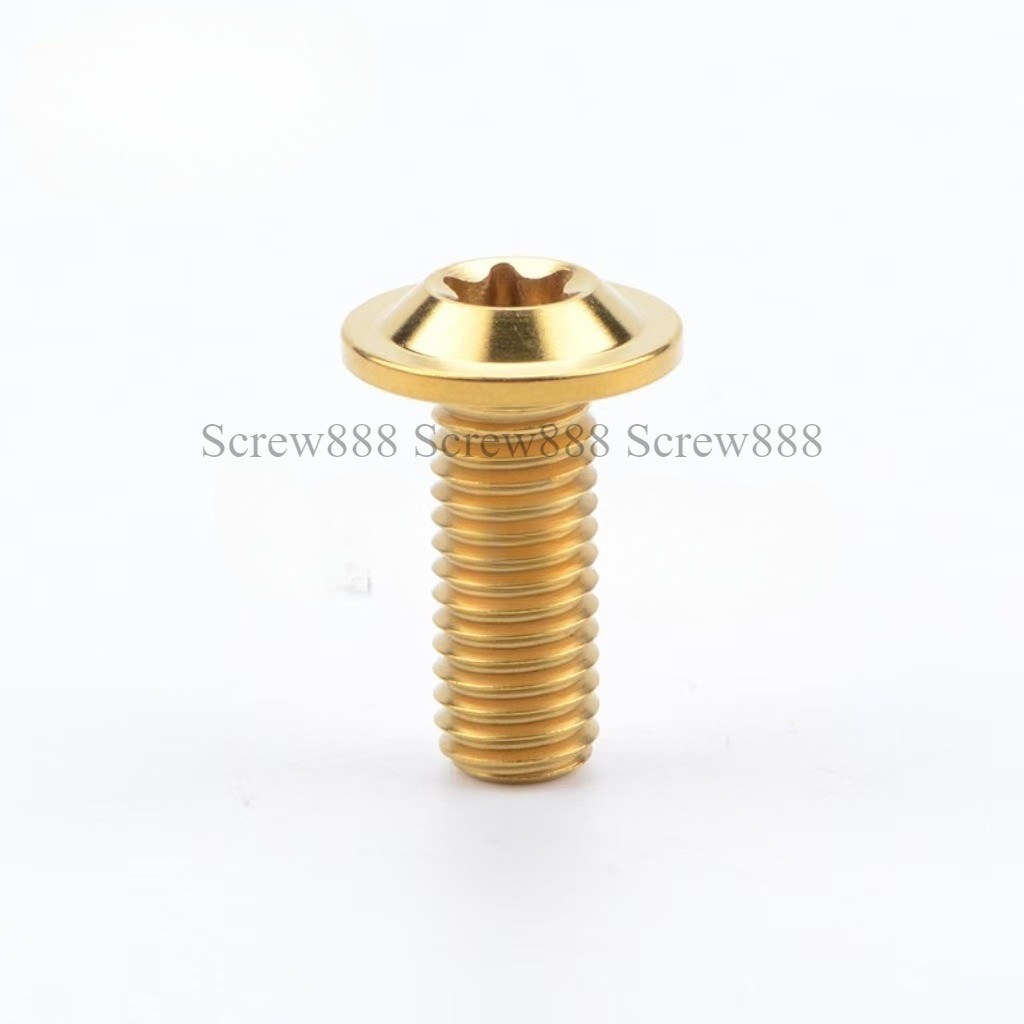 Titanium Bolts M6x10 15 20mm T30 Torx Head Screw Bike Fasteners 2/6pc