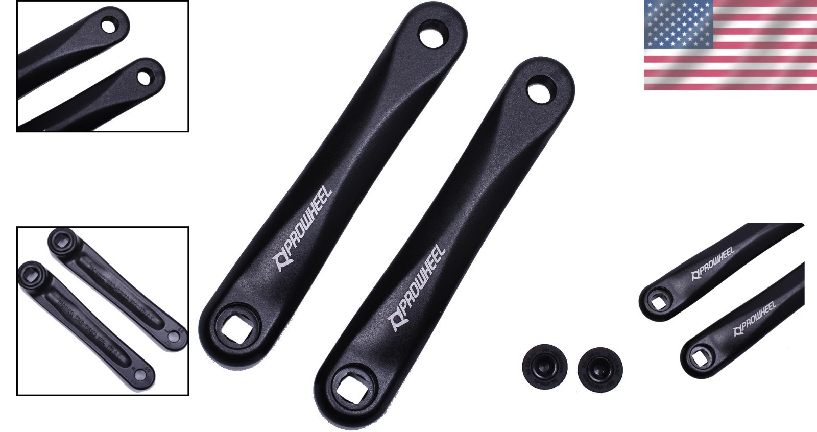Ebike Crank Arm Pair in 6 Sizes: Durable & Easy to Install for Electric Bikes