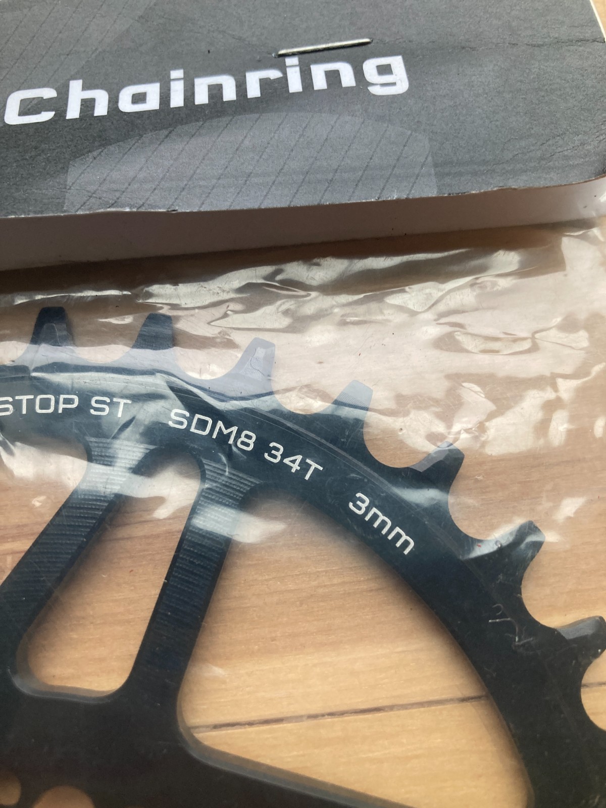 Wolf Tooth 34t DropStop-ST 8-Bolt Chainring SDM8-R-S-03P-34