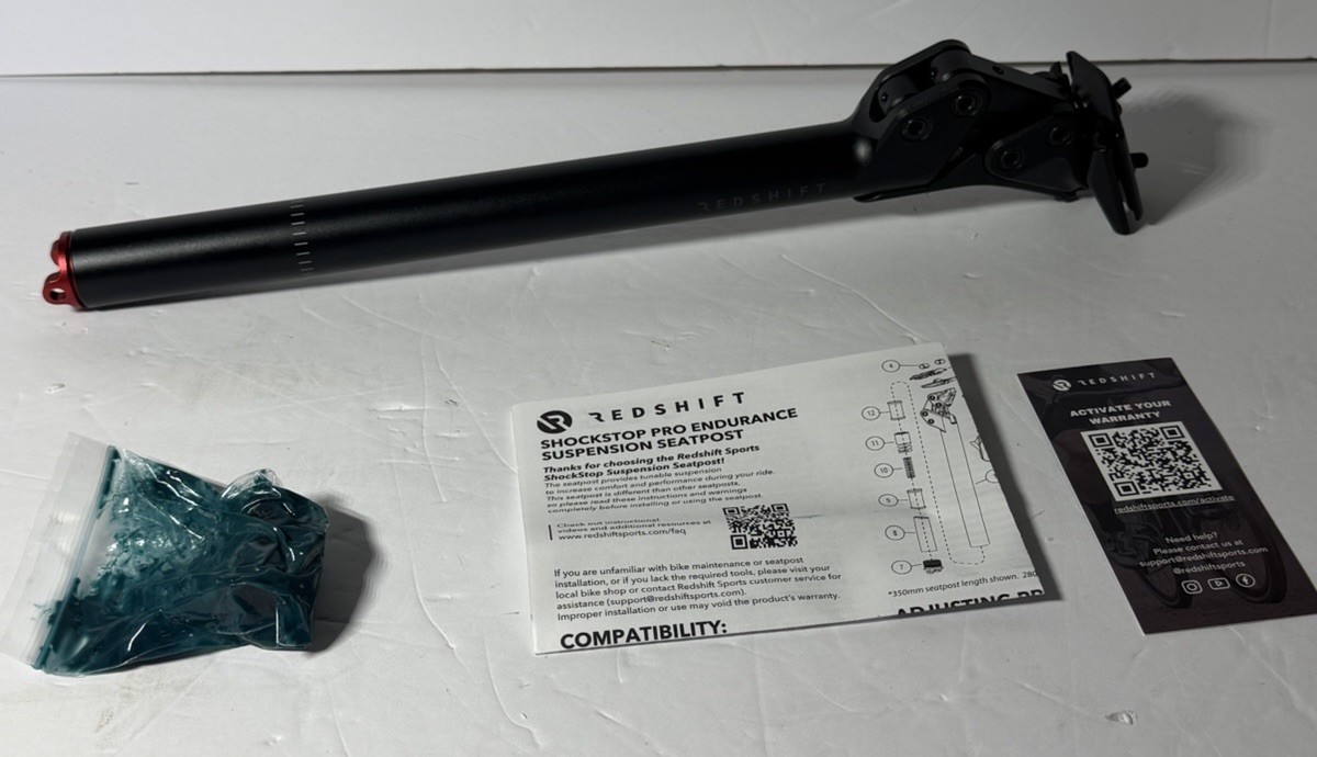 Redshift ShockStop PRO Endurance Suspension Seatpost For Bicycles 27.2mm x 350mm