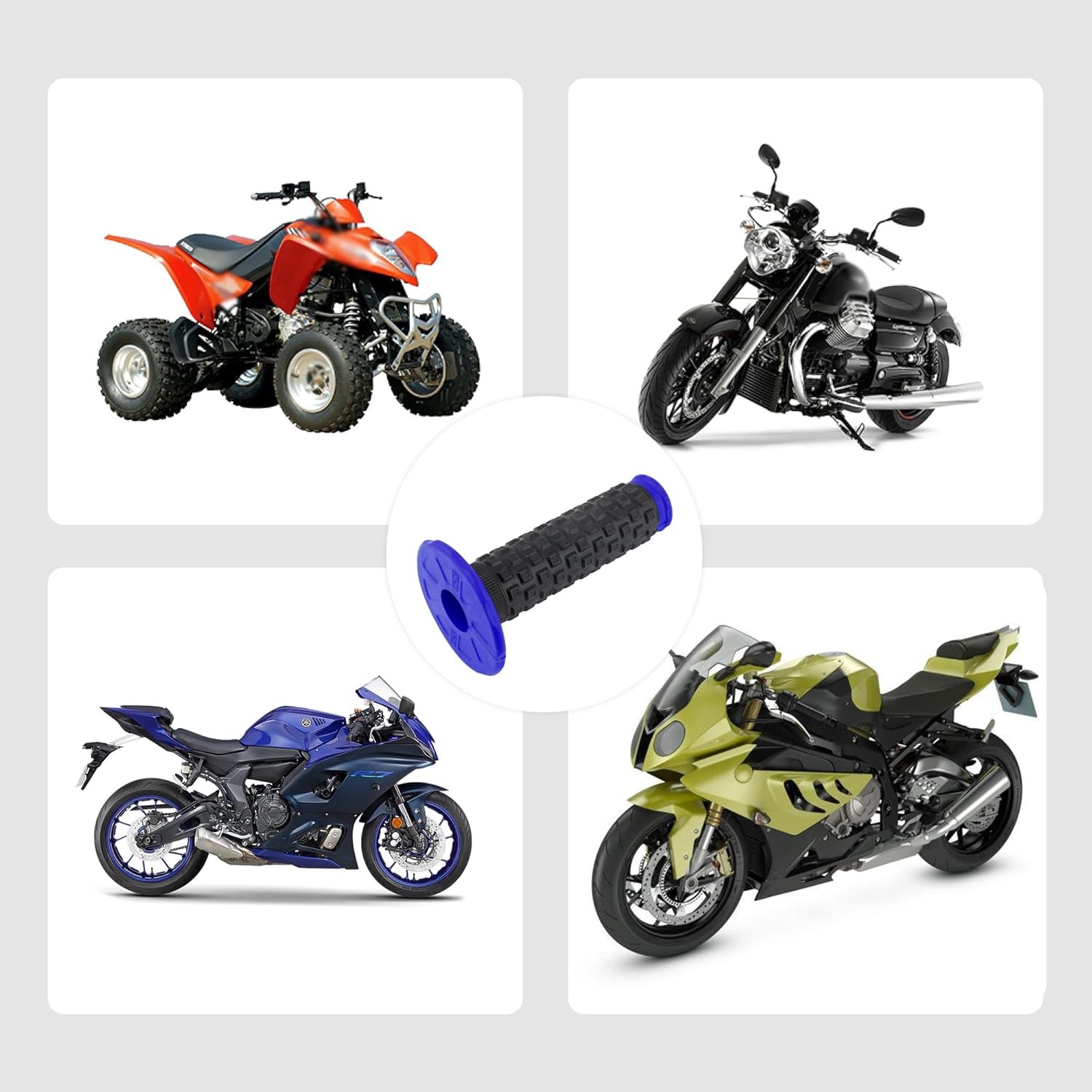 Dirt Bike Grips,7/8» Motorcycle Grips,Non-Slip Motorcycle Parts Motorcycles Han
