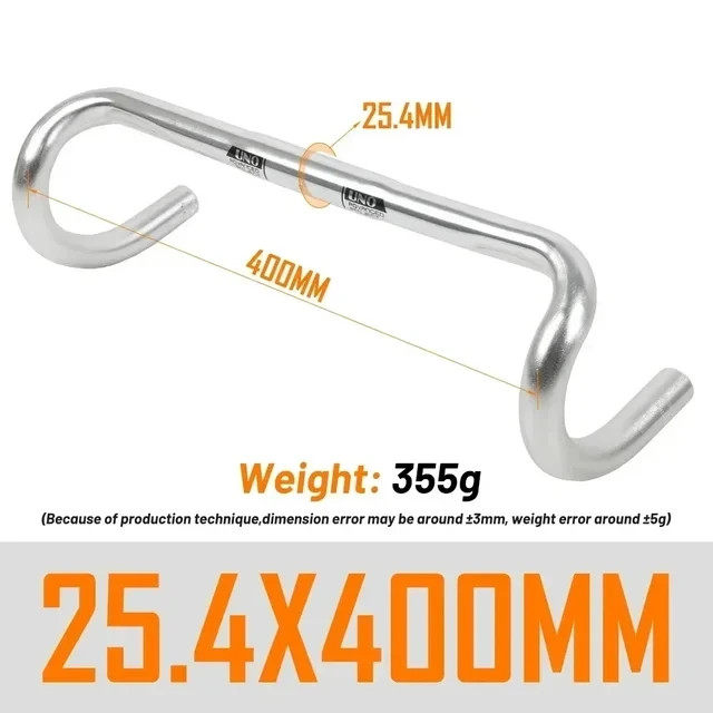 UltraLight Road Bike Handlebar Bent Bar 25.4/31.8MM 360/380/400/420/440/460MM