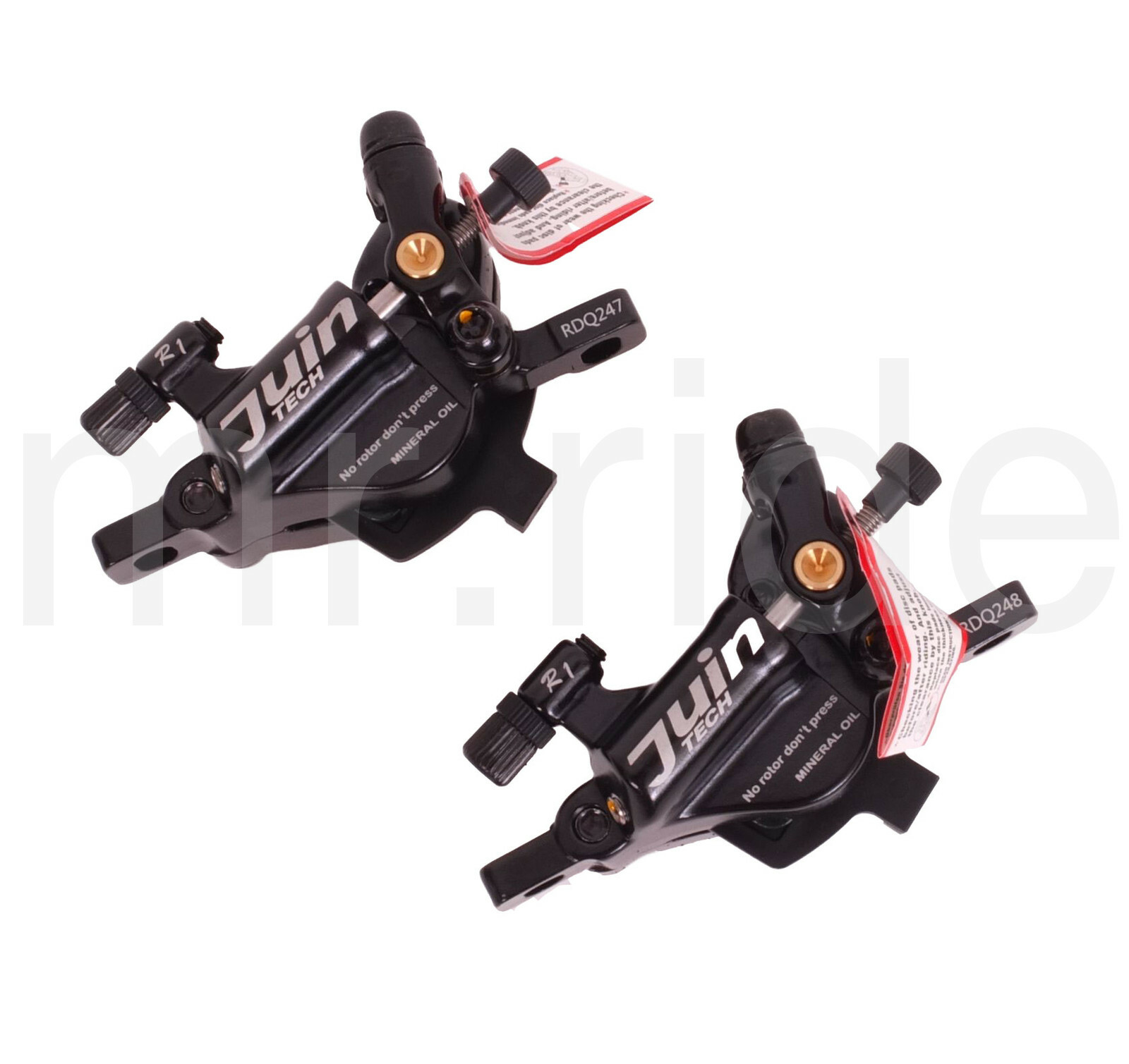 Juin Tech R1 Hydraulic Cable Pull Disc Brake set CX or Road Bike Black NIB