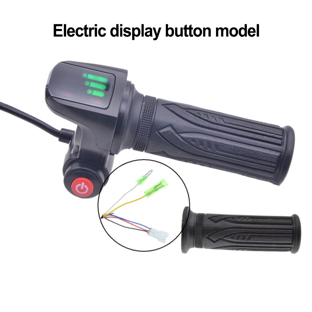 EBike Throttle Grip with 5 Pin Interface and Real time Voltage Display