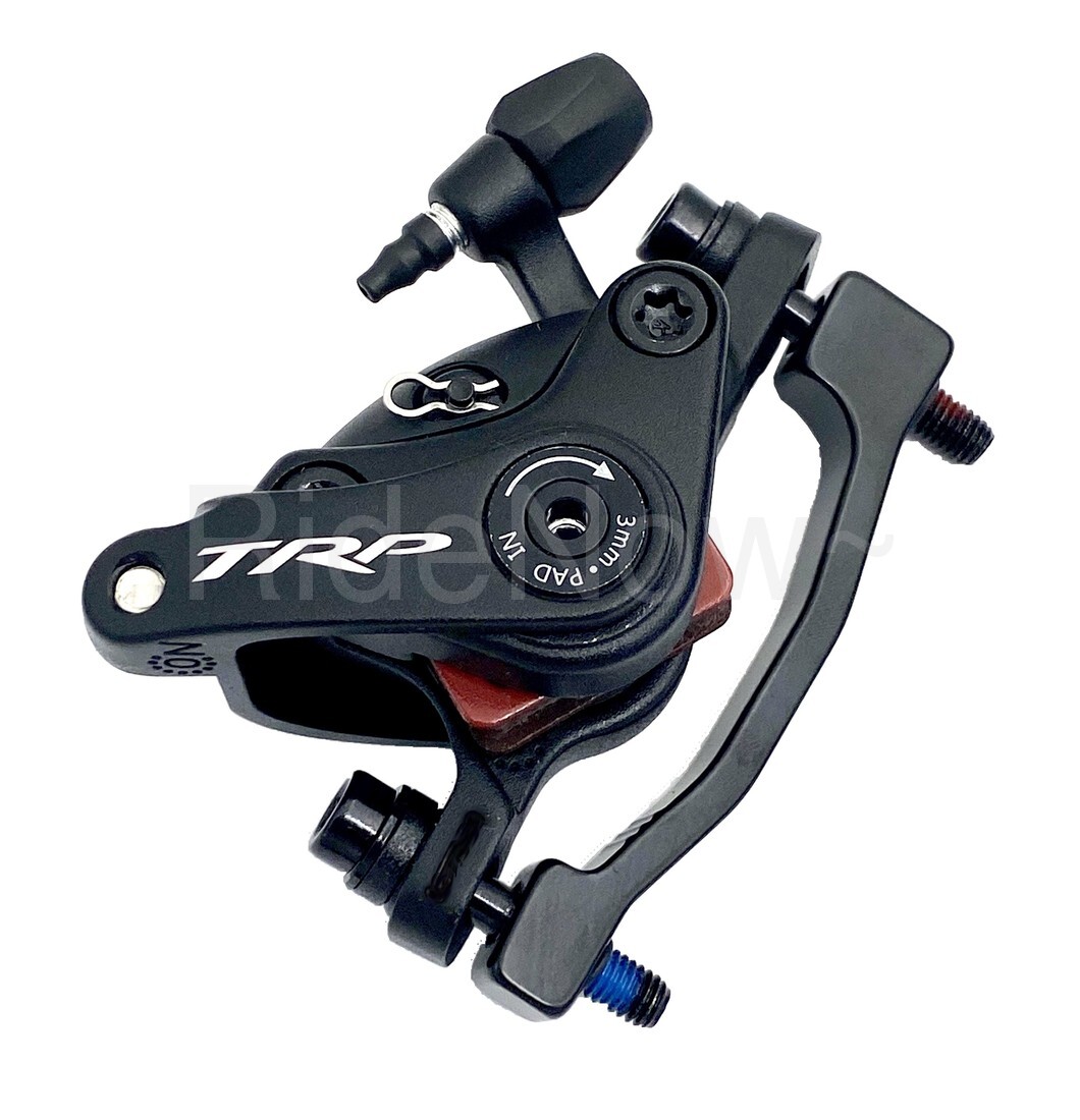 TRP Spyke MTB Disc Brake Caliper Set, PM Mount, 180/180mm w/Rotors+ML800 Lever