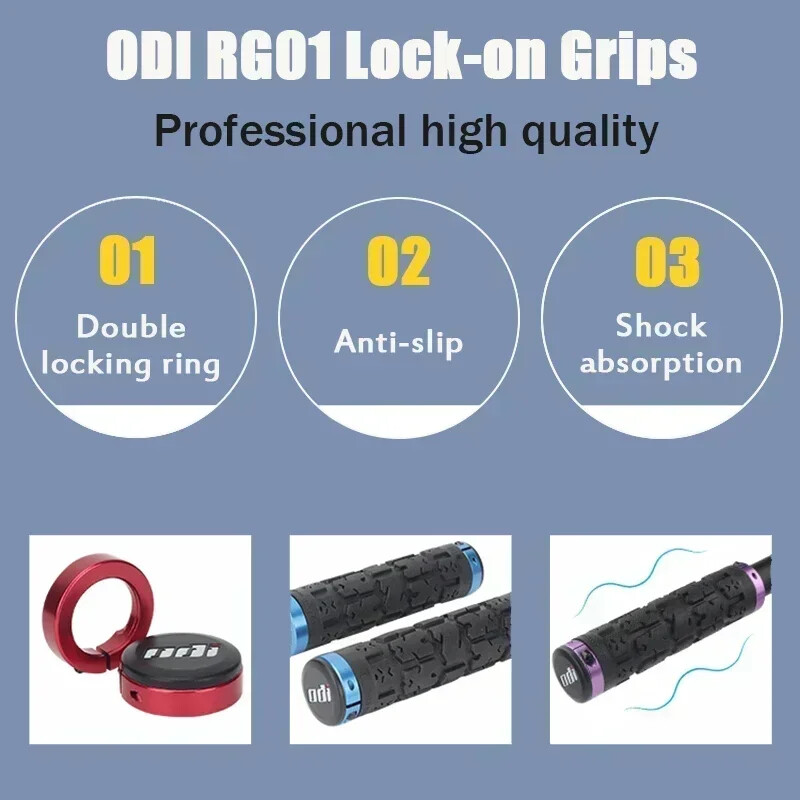 Bicycle Handlebar Cuffs Lock on Grips Shockproof MTB Handle Cover Grip Anti-Skid