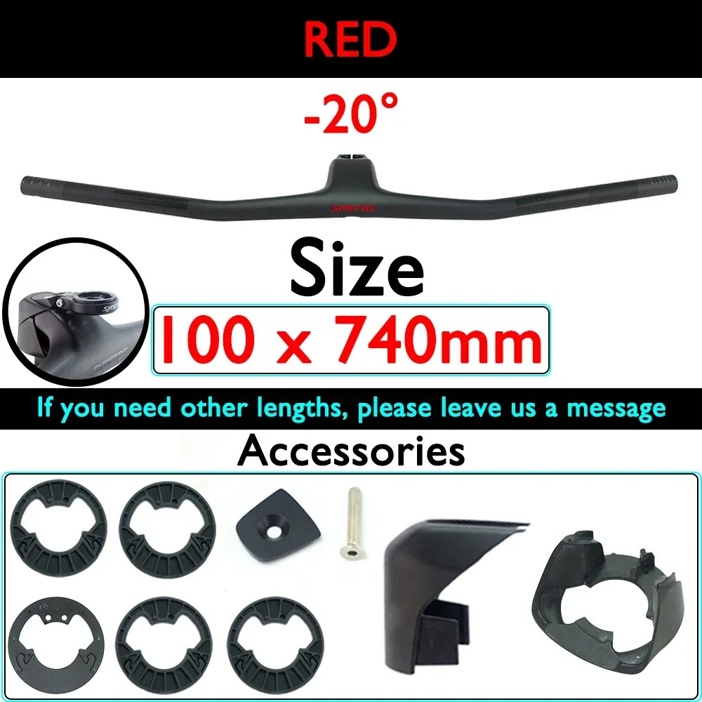Carbon Fiber FRASER IC SL WC MTB Bicycle Integrated Handlebars with Stem 740mm