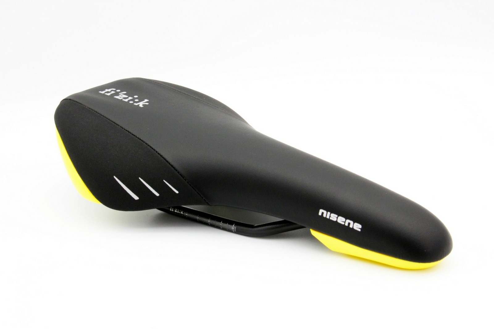 Fizik Nisene Road Mountain eBike MTB Bicycle Saddle Black Seat w/Yellow shell