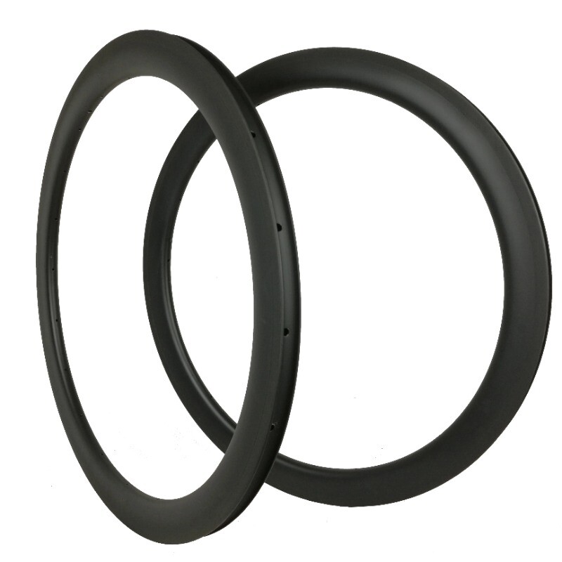 Superlight 700c Carbon Fiber Road Bike Rims 25×30/35/38/40/45/55/50/60mm 24 28H
