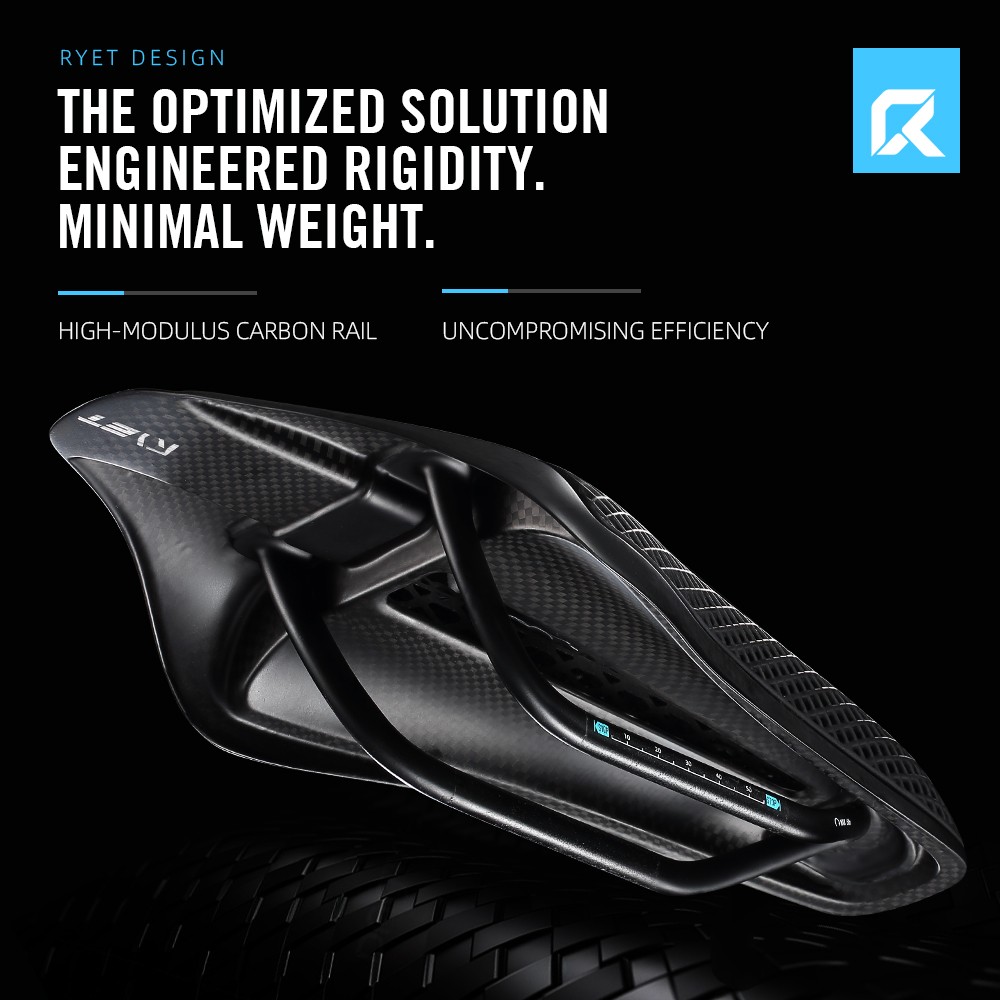 Full Carbon 3D Printed Triathlon Saddle Short Nose Wide Aero Design Carbon Shell