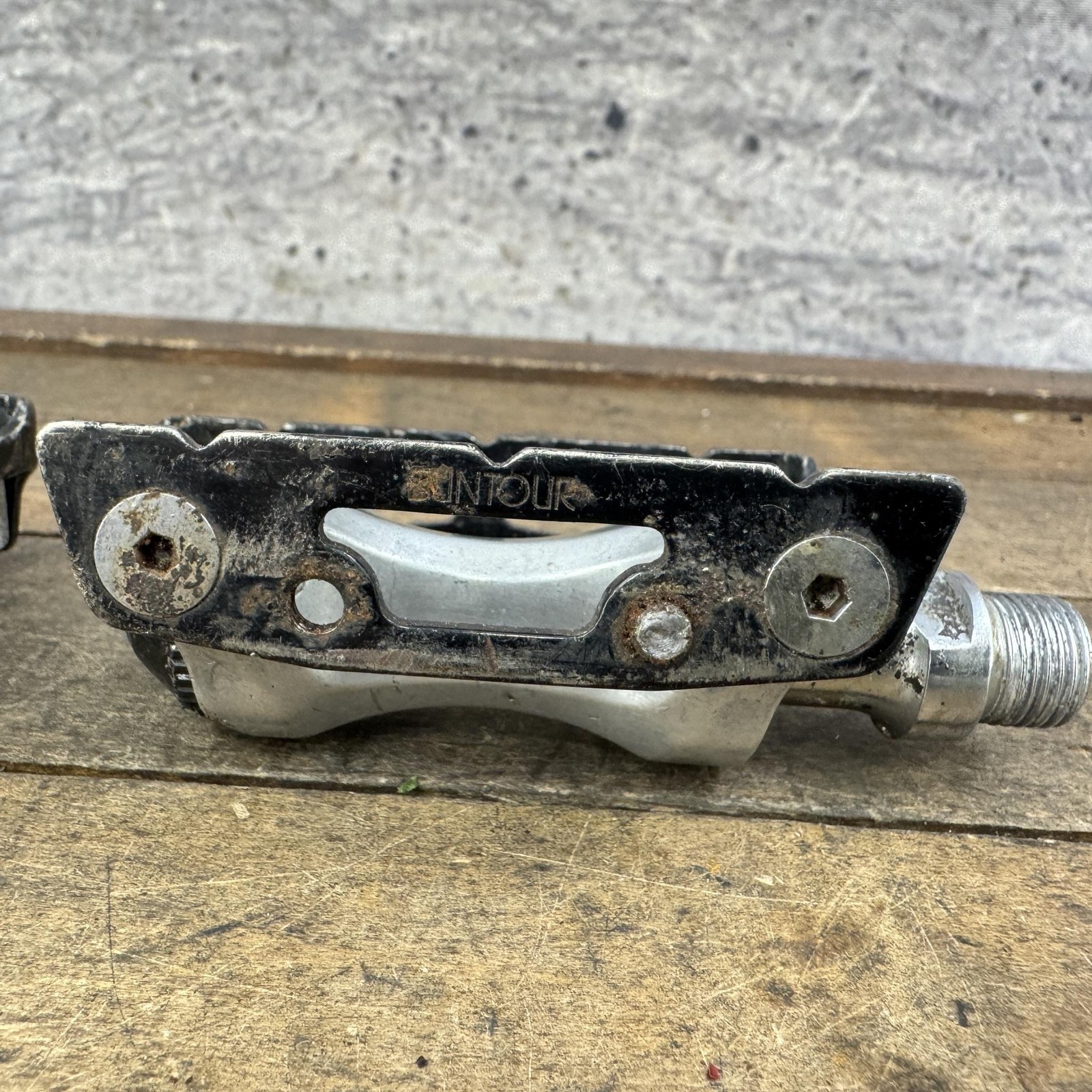 Vintage Suntour Cyclone Pedals 9/16 In Road Bike Platform Japan Silver 80s