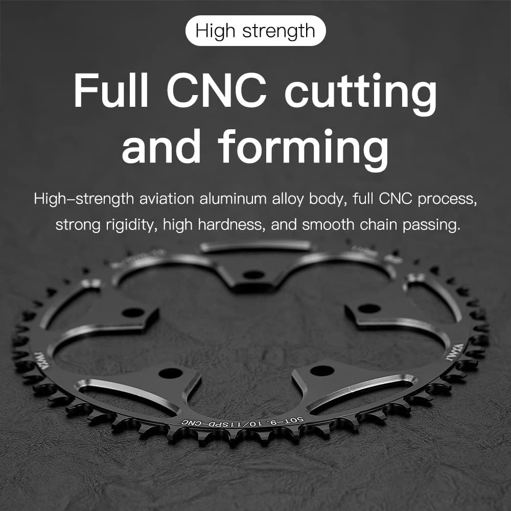 110BCD CNC Machined T6 Aluminum Narrow Wide Chainring 7075 Aluminum Chainwheel