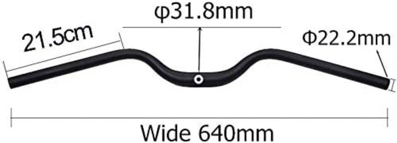 Durable T6061 Aluminum Retro Moustache Handlebar 640mm for Bike Enthusiasts