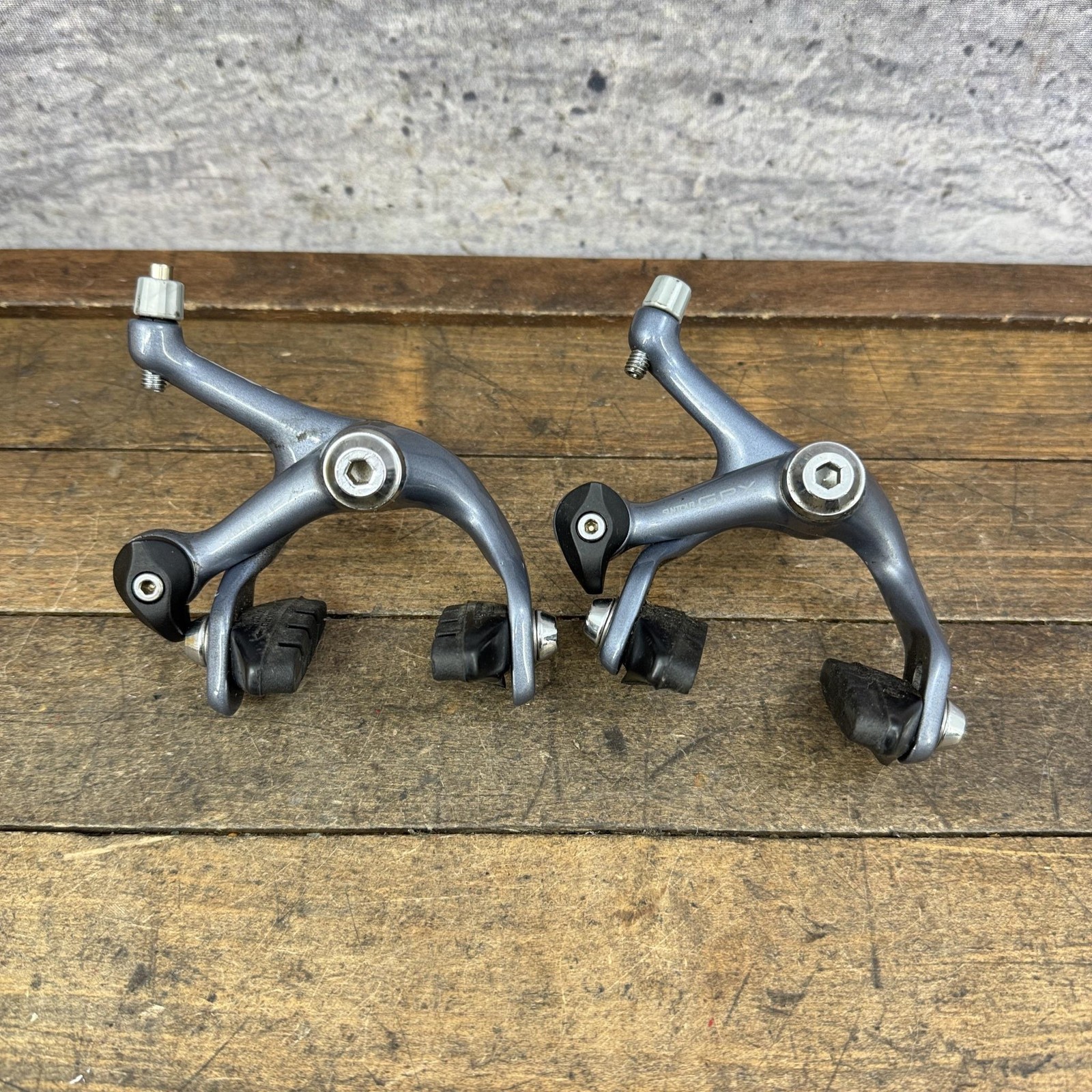 Vintage Suntour GPX Hidden Spring Brake Caliper Set 49-59mm Gray Front Rear Road