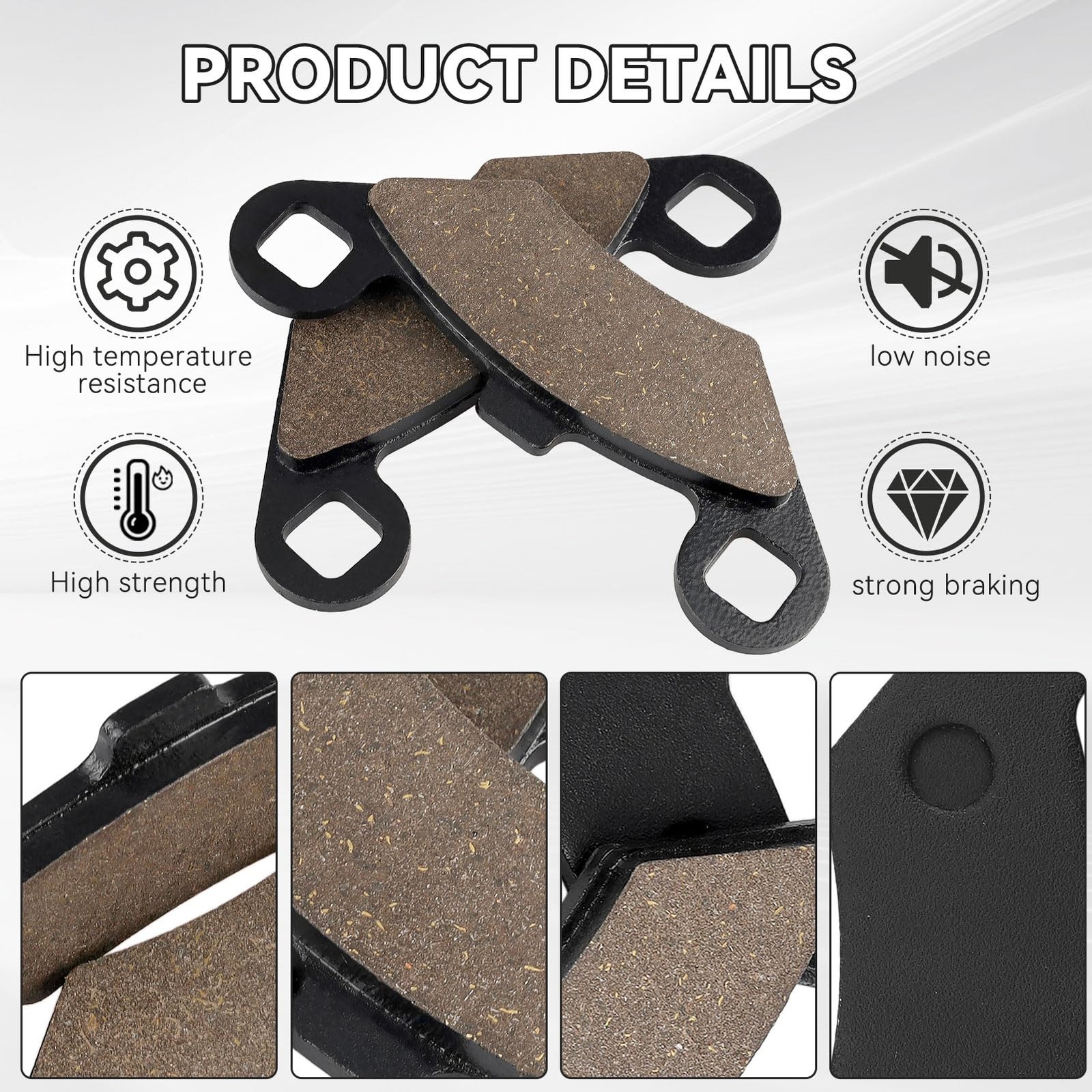Kabing Front Rear Brake Pads for Polaris Sportsman 450 500 700 800 4×4…