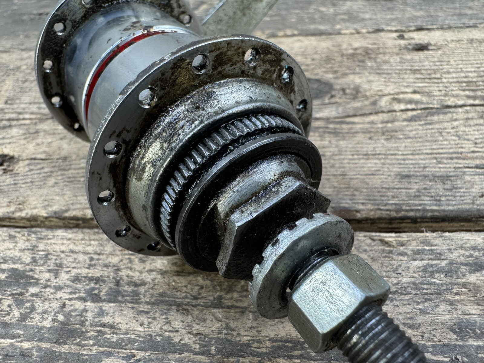 Bendix Red Stripe 28h Coaster Brake Rear Hub Vintge