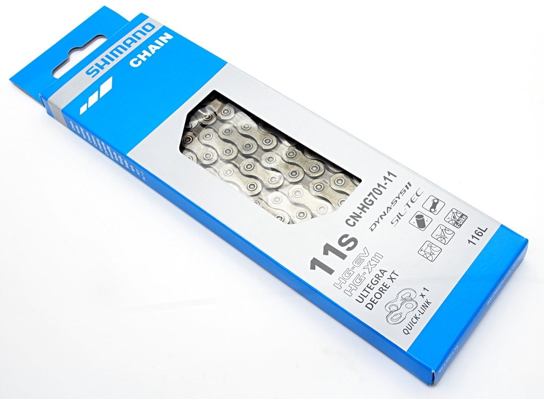 Shimano CN-HG701-11 SIL-TEC 11 Speed Chain w/ Chain Quick Link 1 Pair, 116 Links