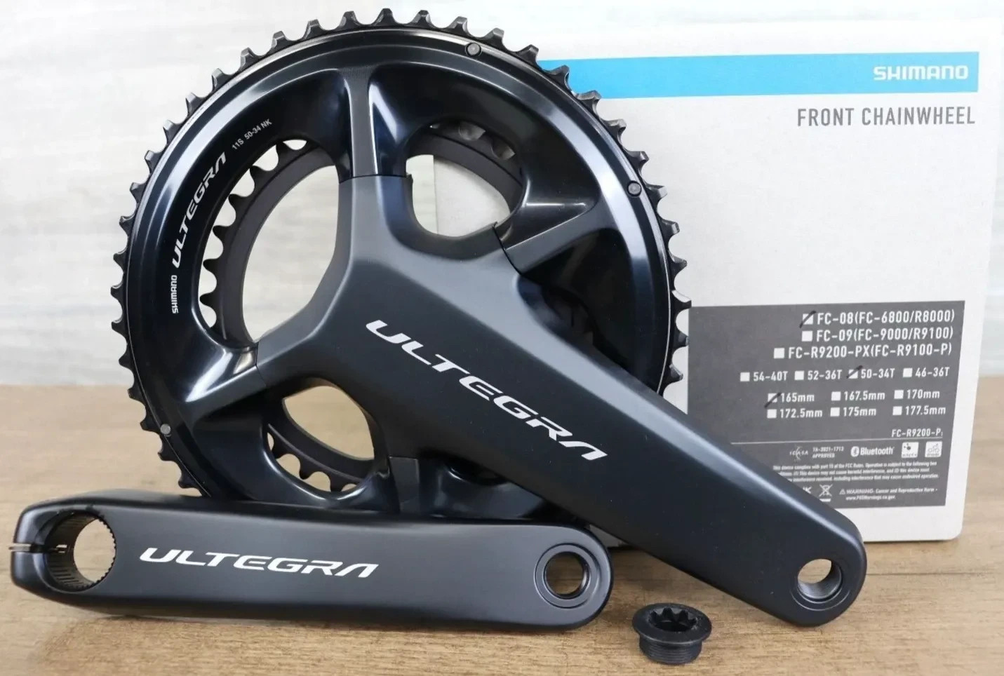 Shimano Ultegra FC-08 11-Speed 165mm 50-34T Road Bike Crankset With Chainring