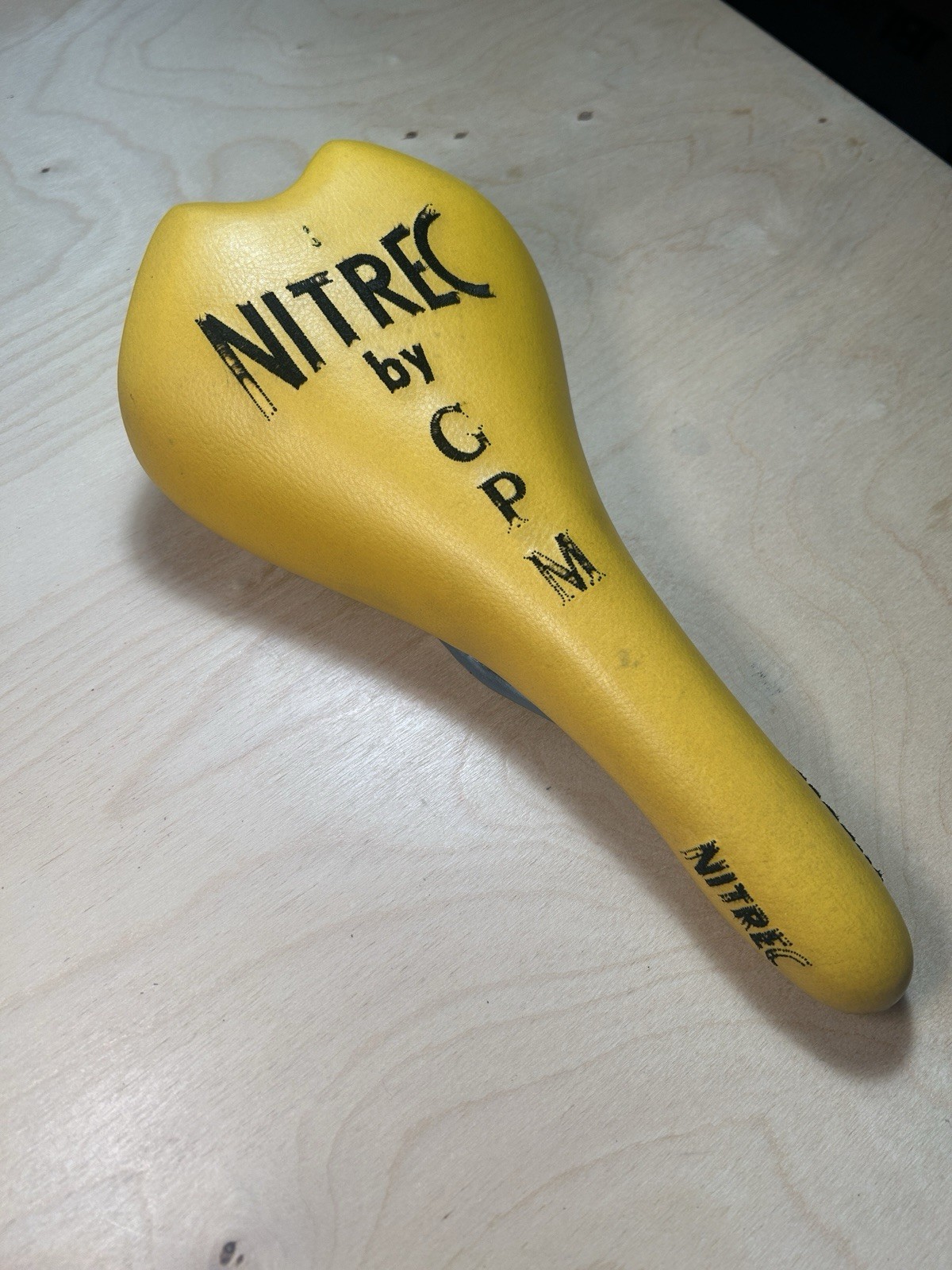 Gipiemme GPM Vintage Italian Saddle Yellow Leather Rails