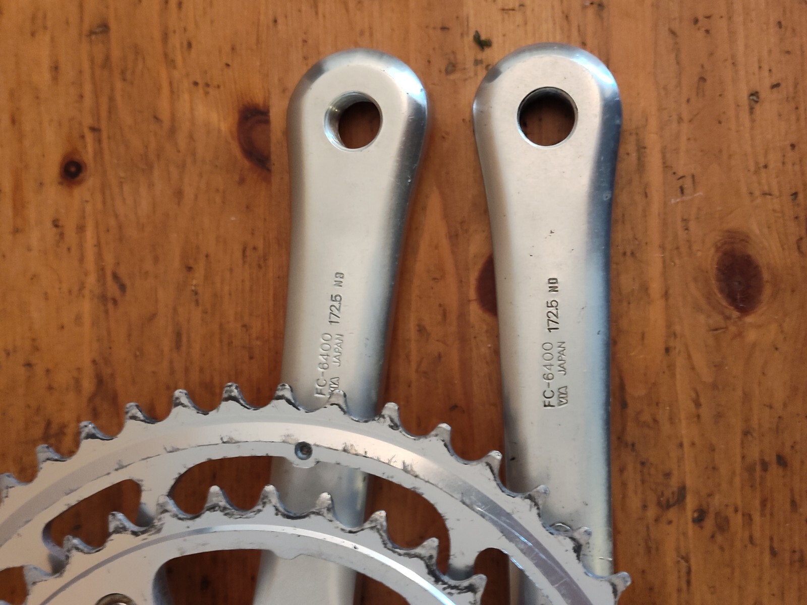 Shimano 600 6400 Crankset 172.5mm 53/42 Biopace Chainrings