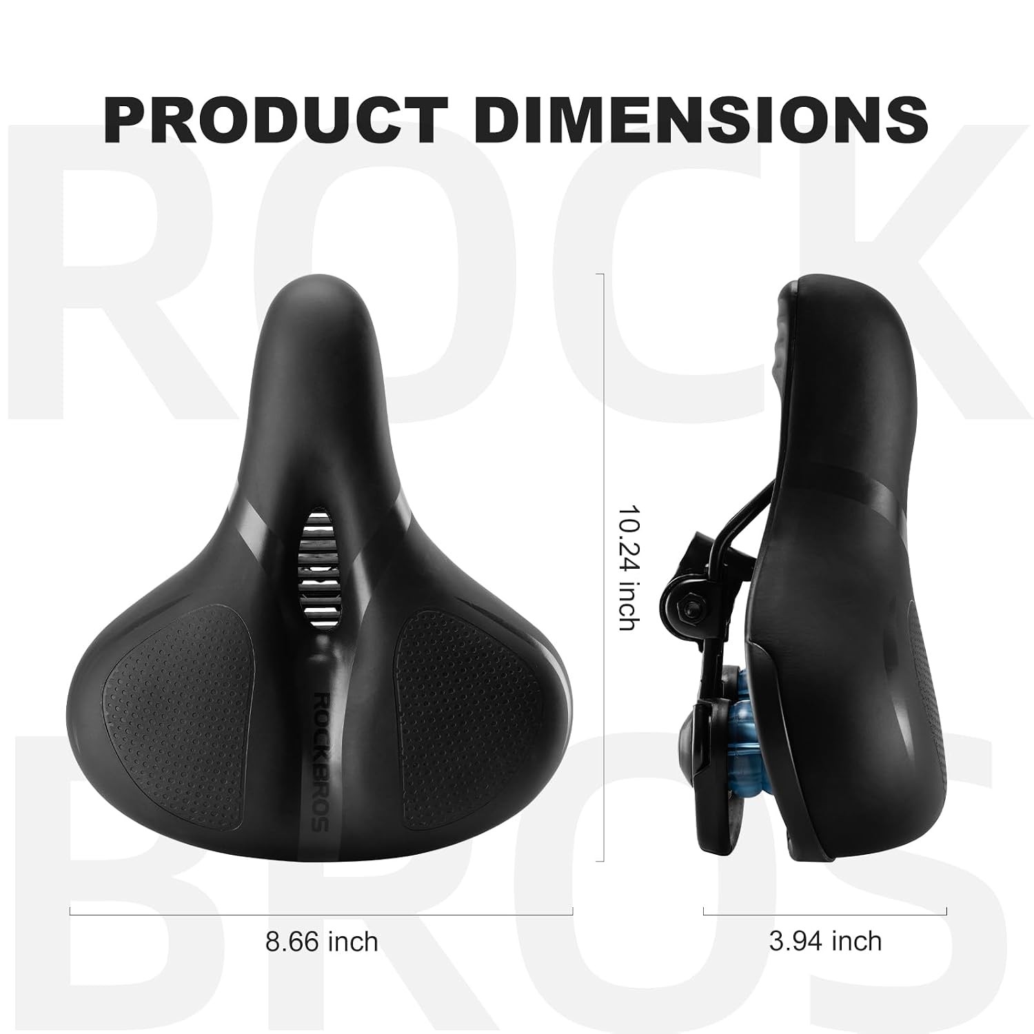 ROCKBROS Bike Seat Cushion for Men Women with Dual Shock Absorbing Ball Memory F
