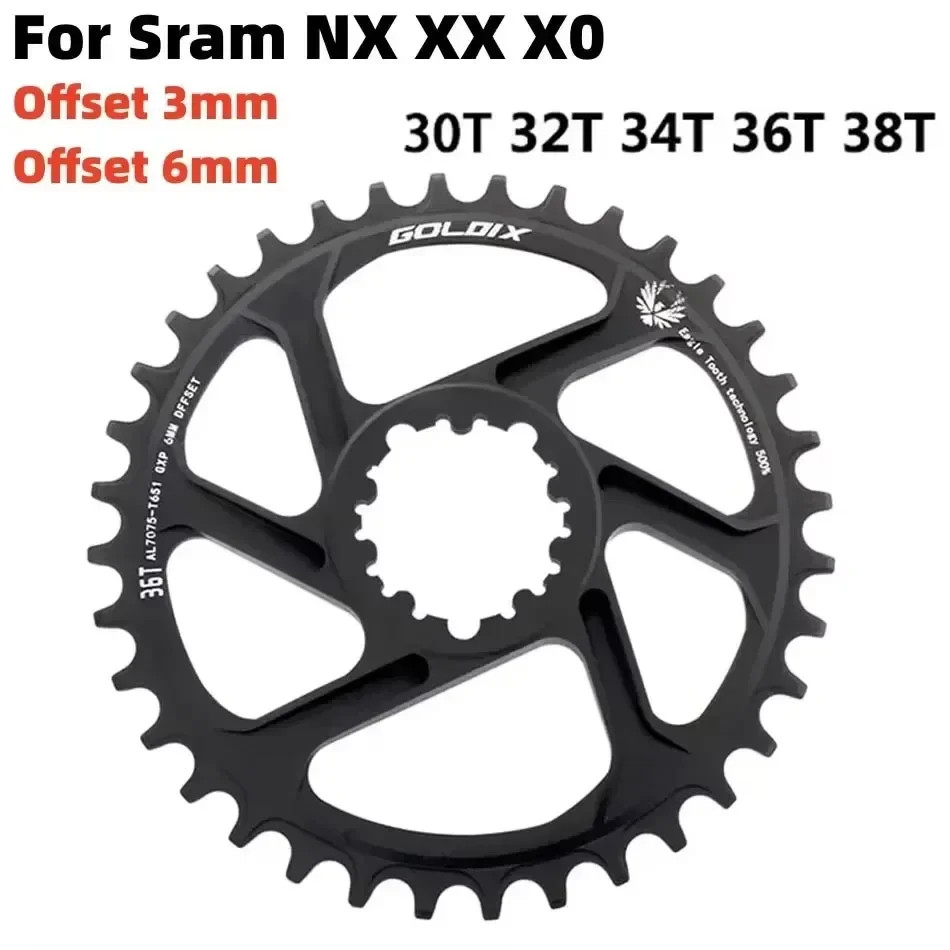 MTB Direct Mount Chainring for Sram NX XX XO 3 Bolt Chain Ring 0Mm 3Mm 6Mm Offse