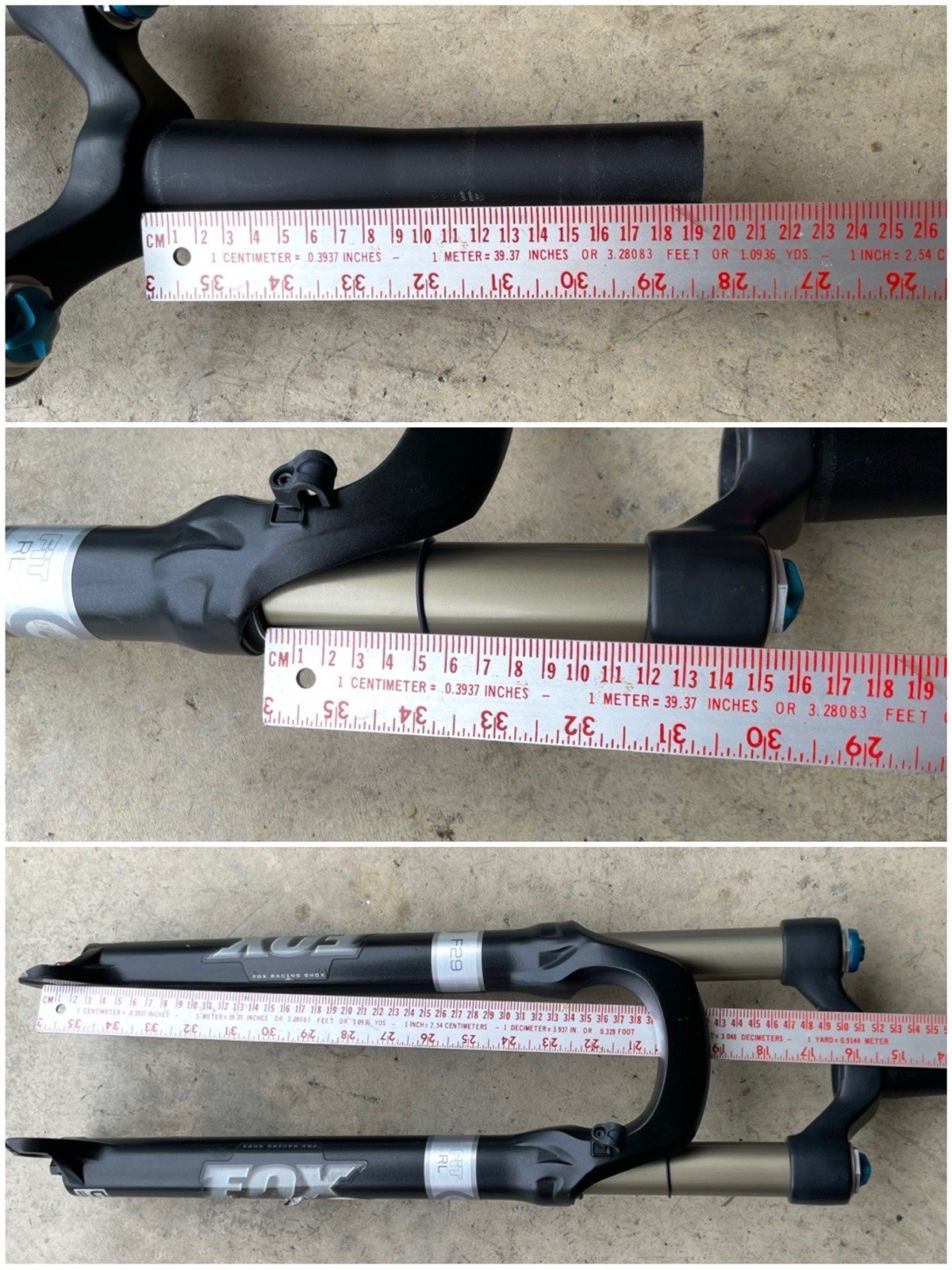 Fox 29” Fork – Fit RL 32 F29 Quick Release Tapered Steerer Black – Leaks Oil