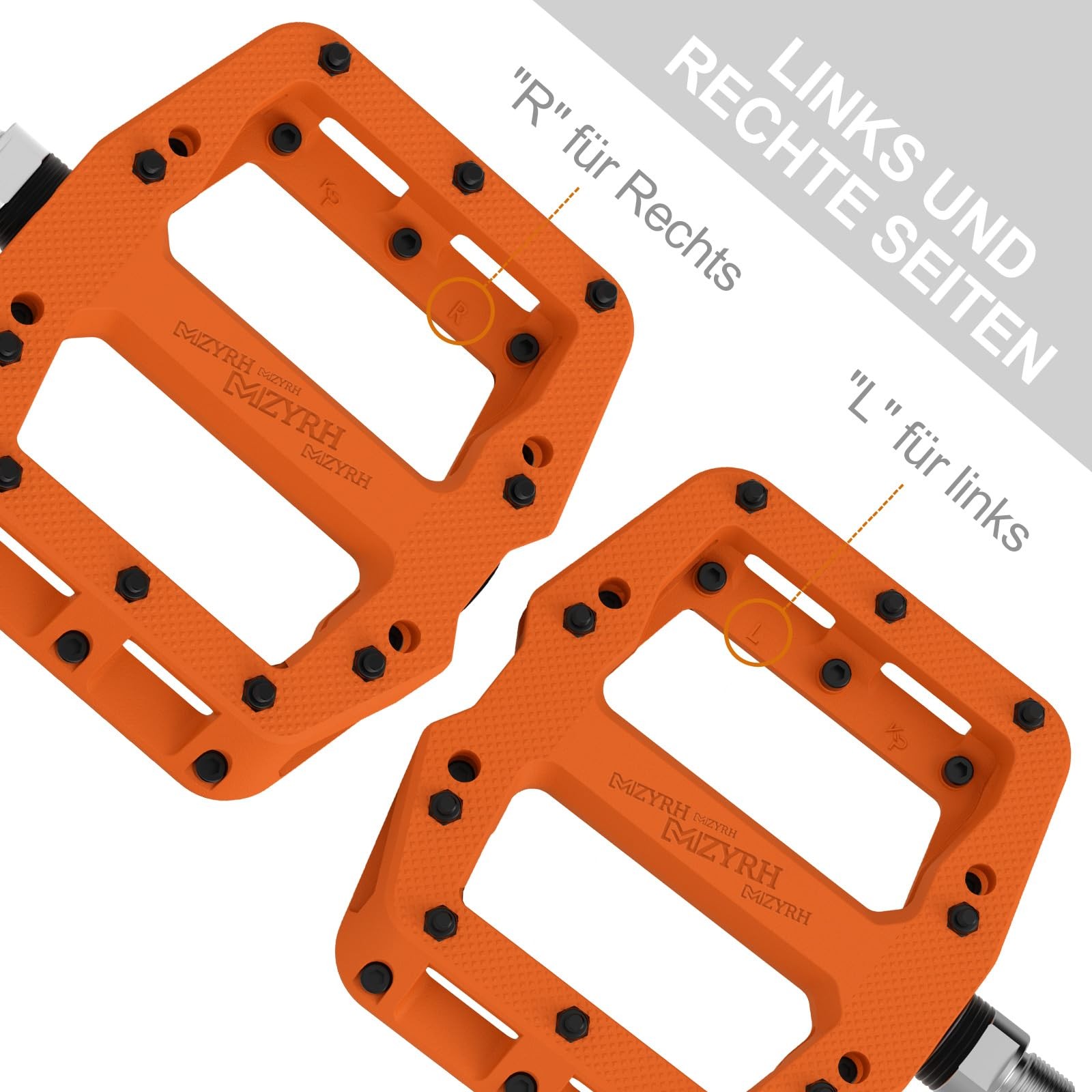 MTB Bicycle Pedals Nylon 3 Bearing Composite 9/16 Mountain Bike Pedals High Strength …