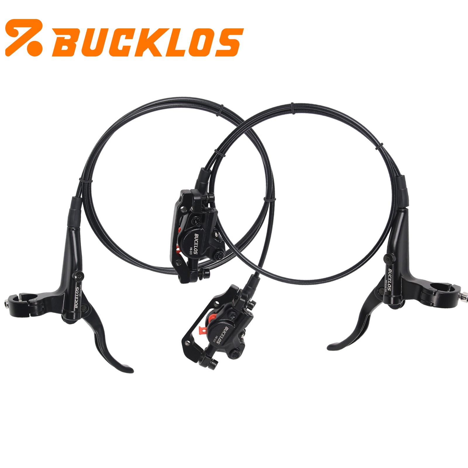 BUCKLOS HB-323 Mountain Bike Hydraulic Disc Brake Sets Left Front & Right Rear