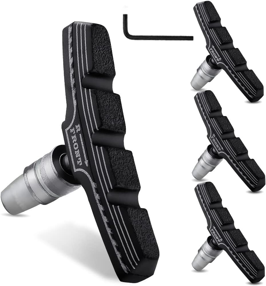 4PCS Bike Brake Pads, Professional Mountain Bicycle V-Brake Pads, Bike Brake…