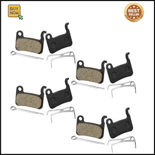 4 Pairs Bike Brake Pads, Resin Semi-Metal Bicycle Disc Brake Pads Ebike Brake
