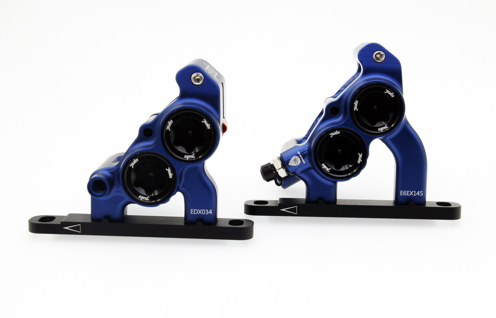 Blue Juin Tech ETF 4-Piston Flat Mount Brakes For Shimano Mineral Oil 160mm Set