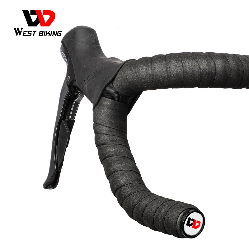 WEST BIKING Rennrad Fahrrad Lenkerband PU EVA Lenkerband schwarz ein Paar